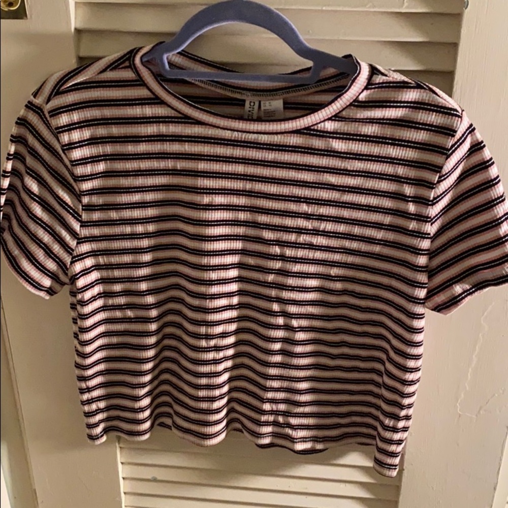 H&M crew neck striped shirt